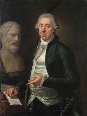 Carlo Labruzzi Portrait of Domenico de Angelis with the bust of Bias of Priene Norge oil painting art